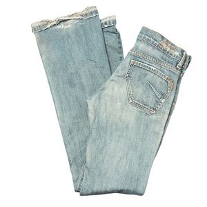 James Jeans preserved denim low rise bootcut Y2K jeans distressed size 25